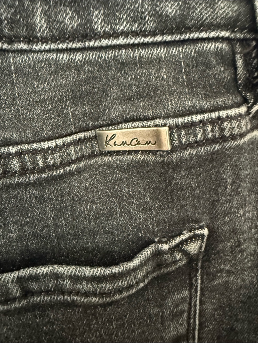KanCan Women’s Size 11/29 Black Wash Skinny Jeans Frayed Hem - Picture 5 of 7